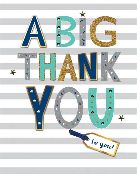 extra large thank you card.